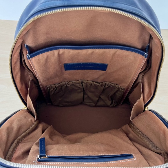 WANT Les Essentiels Piper Backpack - Blue Stripe Cord - Picture 4 of 7